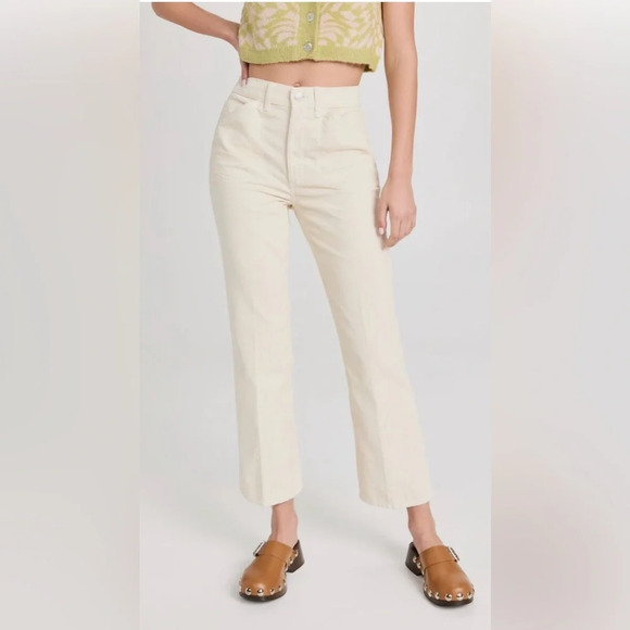 Re/Done 70s Pocket Loose Flare Corduroy Pants in Vintage Ivory Size 28 - Picture 15 of 16